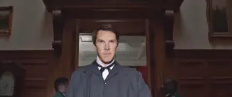 Benedict Cumberbatch as Edison in the Central Hall from the 'The Current War' movie